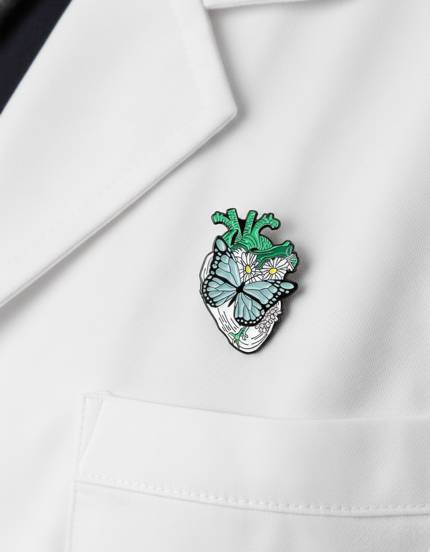 Heart Butterfly Brooch