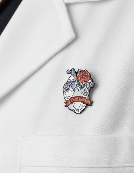 Rose And Love Brooch